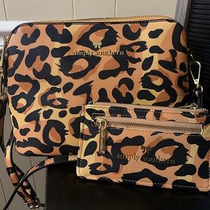 Simply Southern Cheetah Print Crossbody with matching Wallet